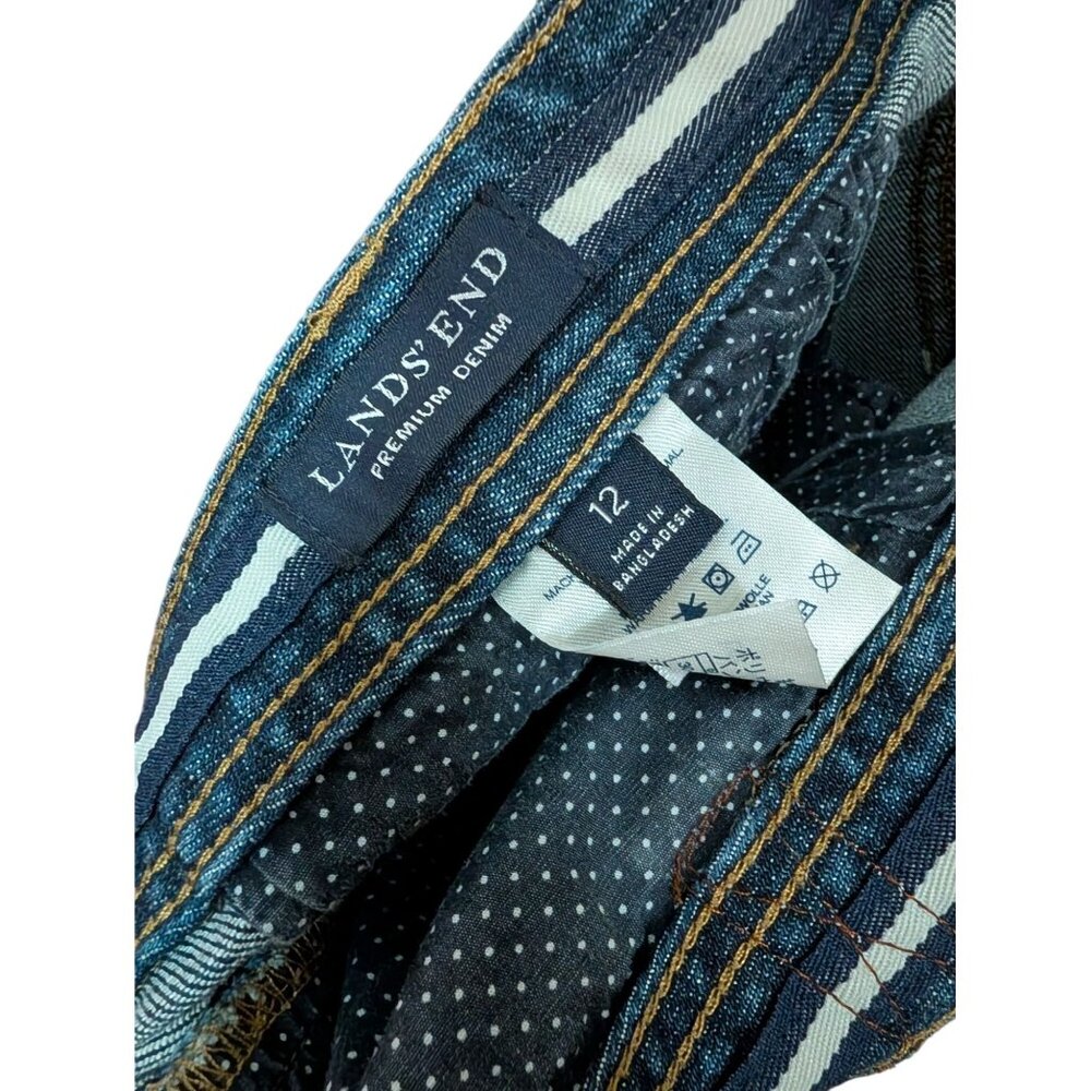 Lands End Womens Dark Wash Denim A-Line Skirt Size 12 - Picture 9 of 10